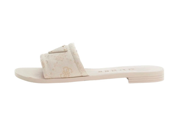 Ciabatta donna Guess sandalo logo Elysone cream DS26GU48 FLJELSFAL03