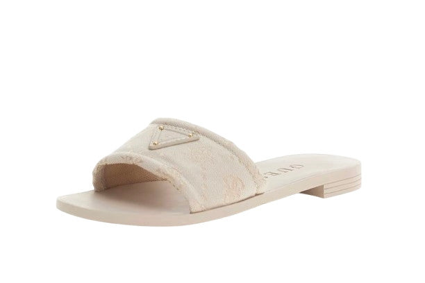 Ciabatta donna Guess sandalo logo Elysone cream DS26GU48 FLJELSFAL03