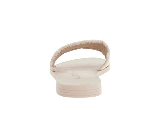Ciabatta donna Guess sandalo logo Elysone cream DS26GU48 FLJELSFAL03