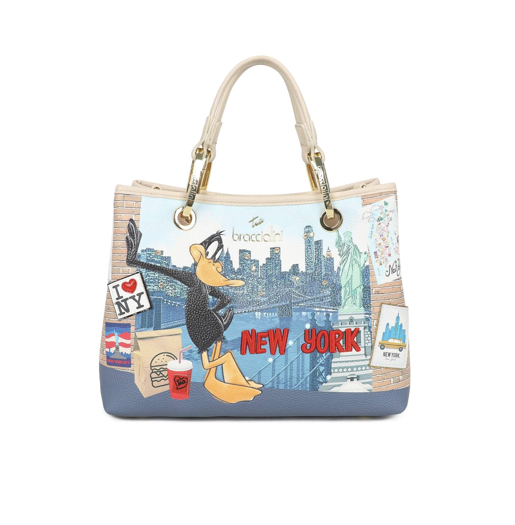 Borsa a mano/tracolla Braccialini Cartoline Looney tunes BS26BR01 LT251