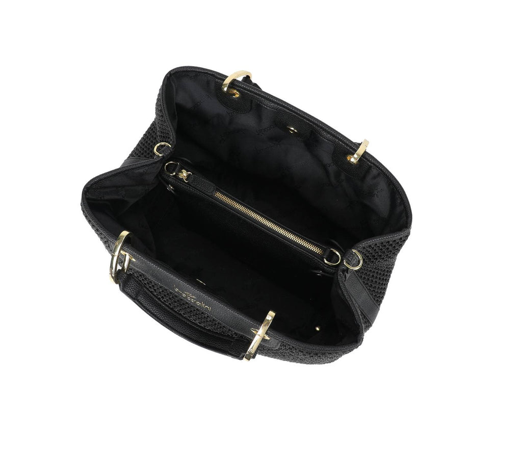 Borsa a mano con tracolla Braccialini Beth tricot nero BS26BR06 B18870