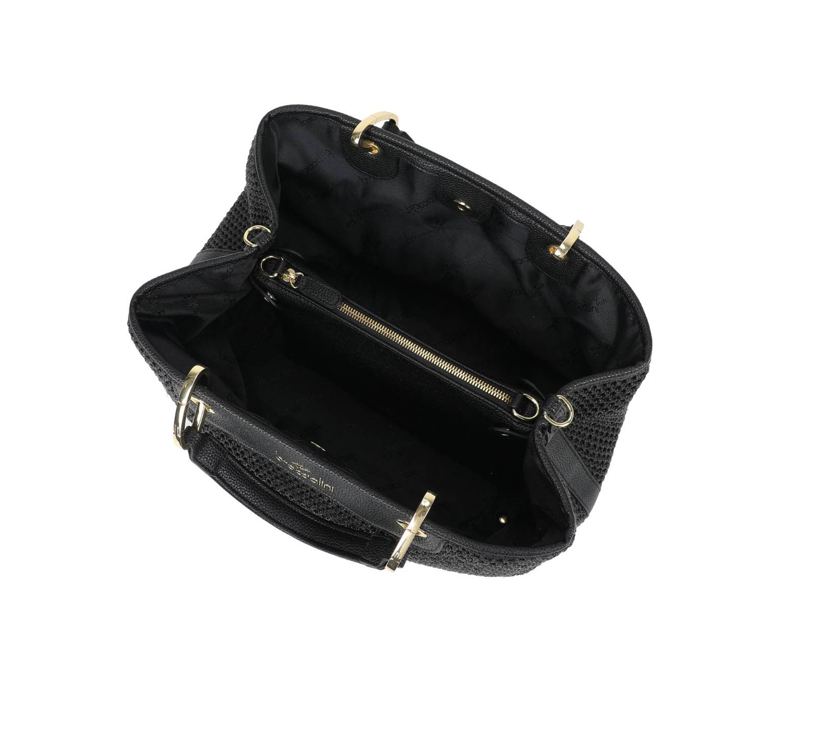 Borsa a mano con tracolla Braccialini Beth tricot nero BS26BR06 B18870