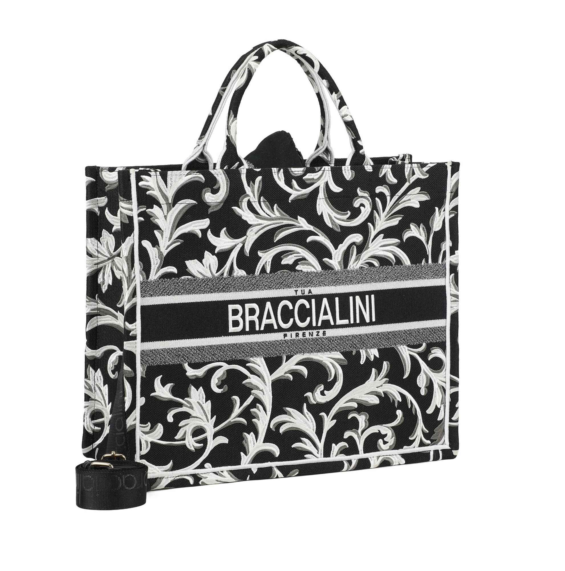 Borsa a mano Braccialini Queen tote nero BS26BR08 B18921