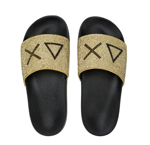 Slippers strass beach donna Sun68 1143 nero/oro DS26SU26 X36211