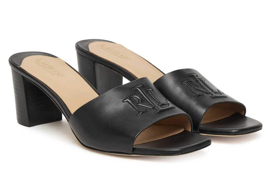 Sandalo Lauren Ralph Lauren Everley TC 60 in vitello nero DS26RL06 802974364001
