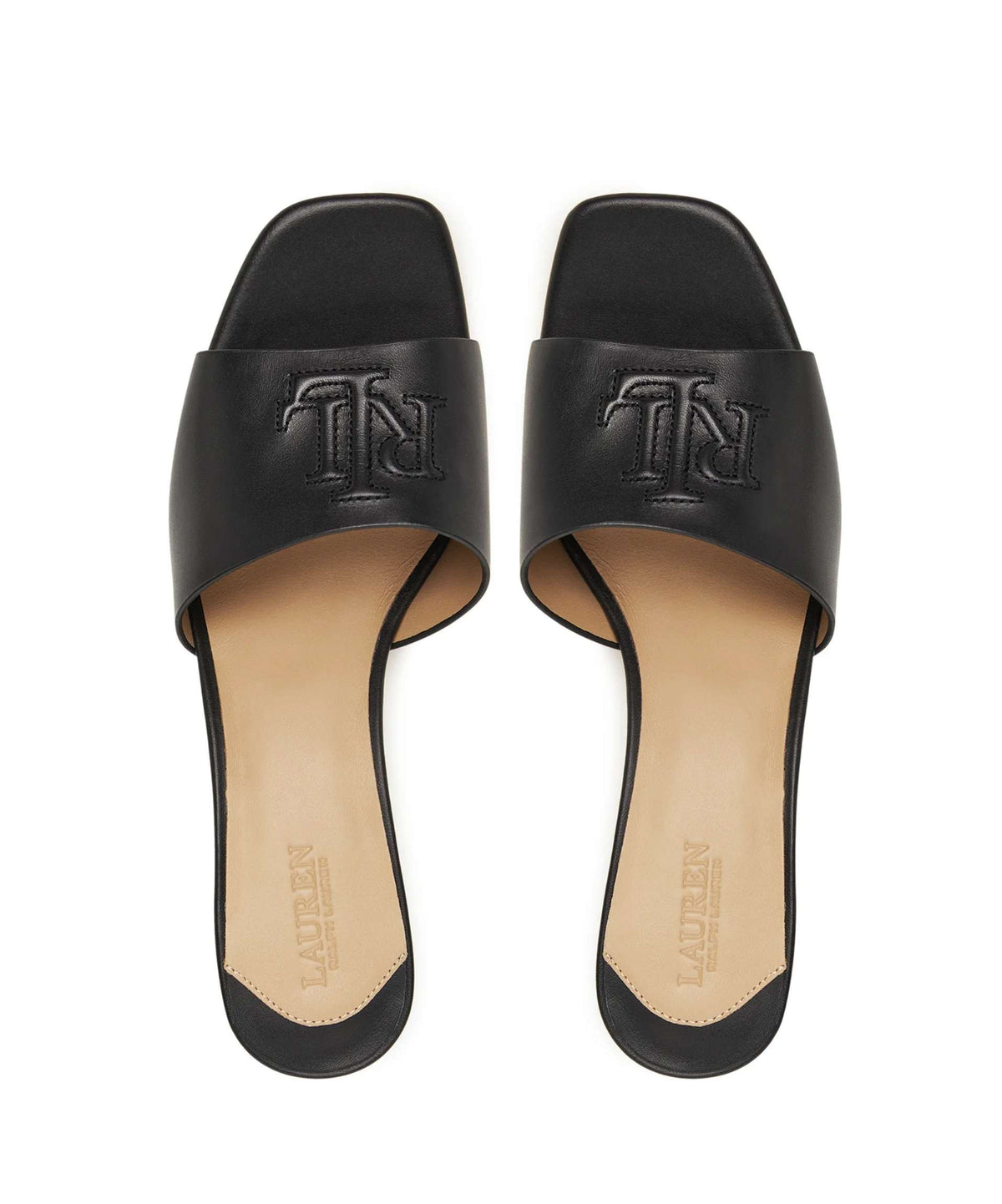 Sandalo Lauren Ralph Lauren Everley TC 60 in vitello nero DS26RL06 802974364001