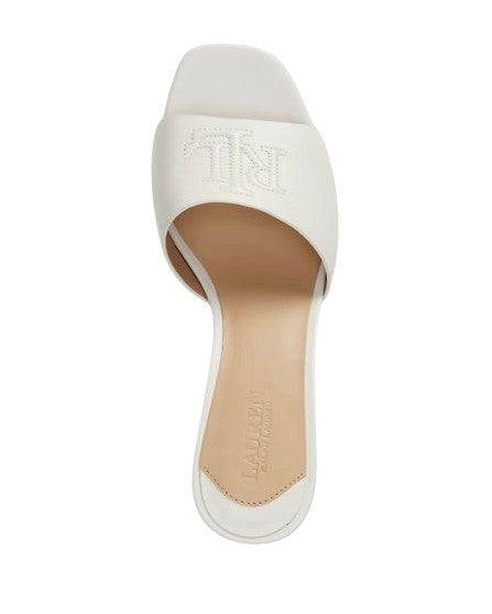 Sandalo Lauren Ralph Lauren Everley TC 60 in vitello bianco DS26RL07 802967764001
