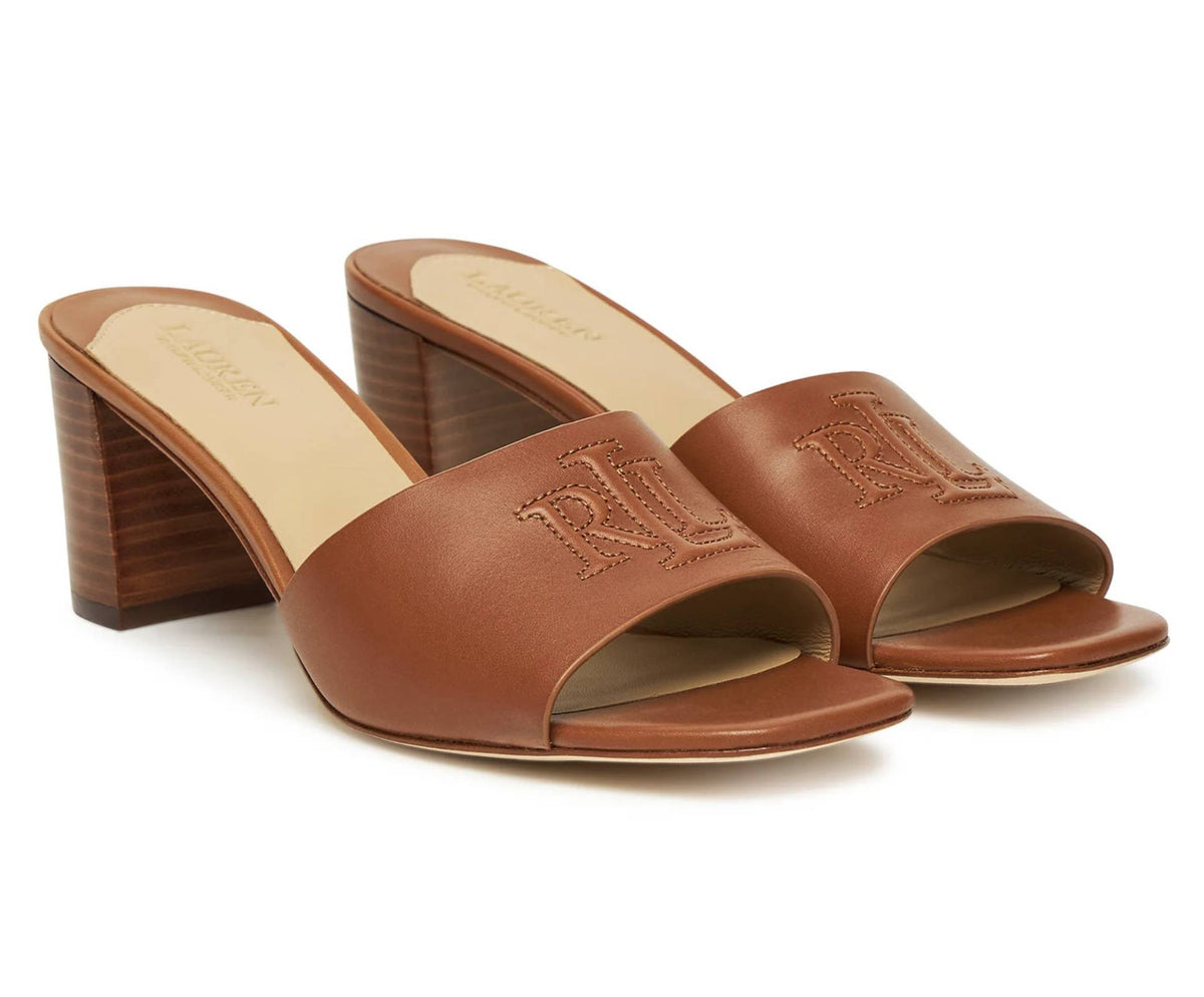 Sandalo Lauren Ralph Lauren Everley TC 60 in vitello marrone DS26RL08 802974364002