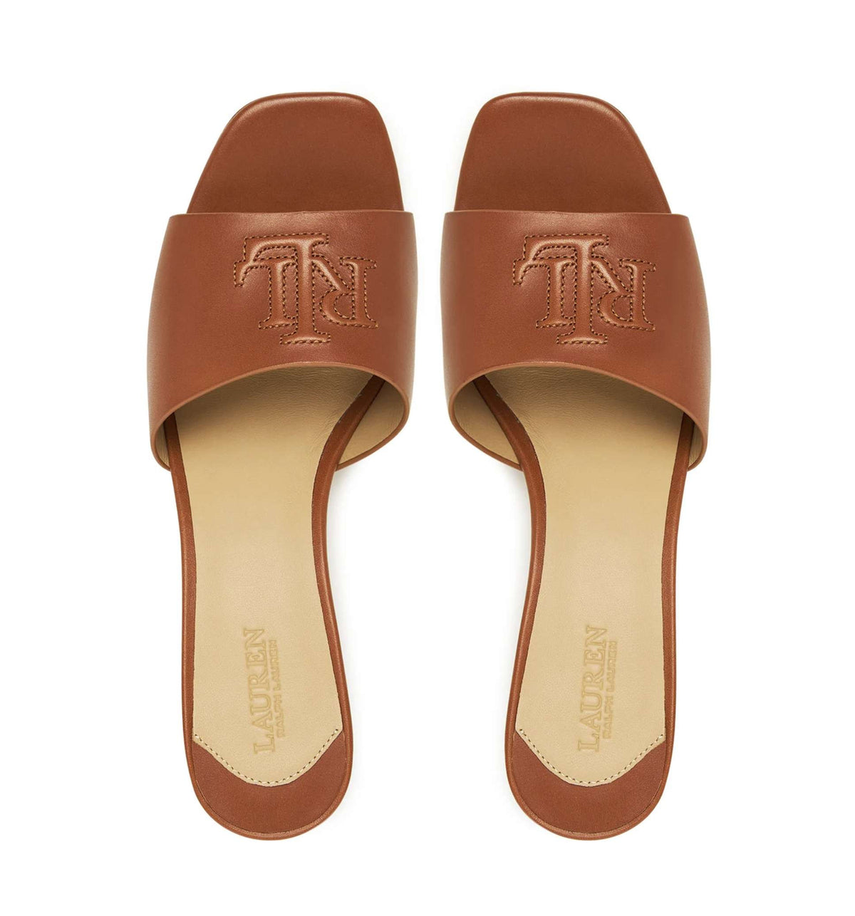 Sandalo Lauren Ralph Lauren Everley TC 60 in vitello marrone DS26RL08 802974364002