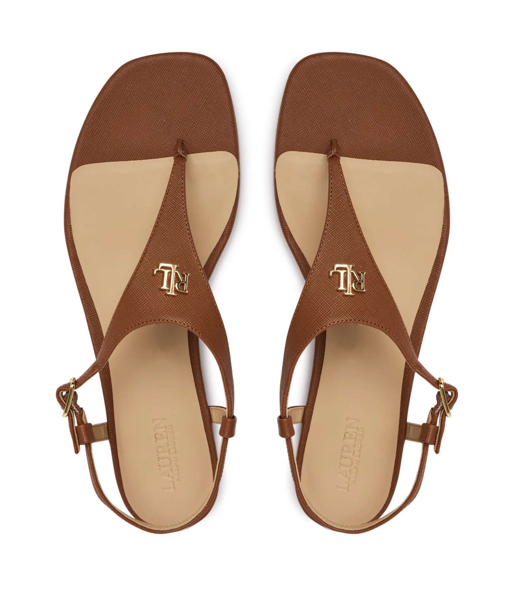 Sandalo donna Lauren Ralph Lauren Everley 2 TC 15 in pelle marrone DS26RL11 802982881001