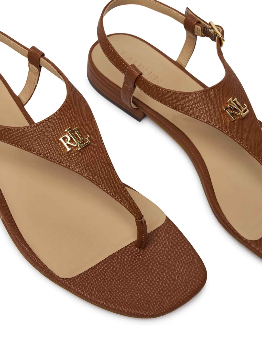 Sandalo donna Lauren Ralph Lauren Everley 2 TC 15 in pelle marrone DS26RL11 802982881001
