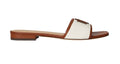Sandalo Lauren Ralph Lauren ciabatta Everley in tela e pelle marrone DS26RL03 802P04395003