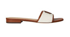 Sandalo Lauren Ralph Lauren ciabatta Everley in tela e pelle marrone DS26RL03 802P04395003