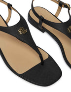 Sandalo donna Lauren Ralph Lauren Everley 2 TC 15 in pelle nero DS26RL12 802982881002