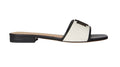 Sandalo Lauren Ralph Lauren ciabatta Everley in tela e pelle nero DS26RL13 802P04395004