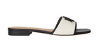 Sandalo Lauren Ralph Lauren ciabatta Everley in tela e pelle nero DS26RL13 802P04395004