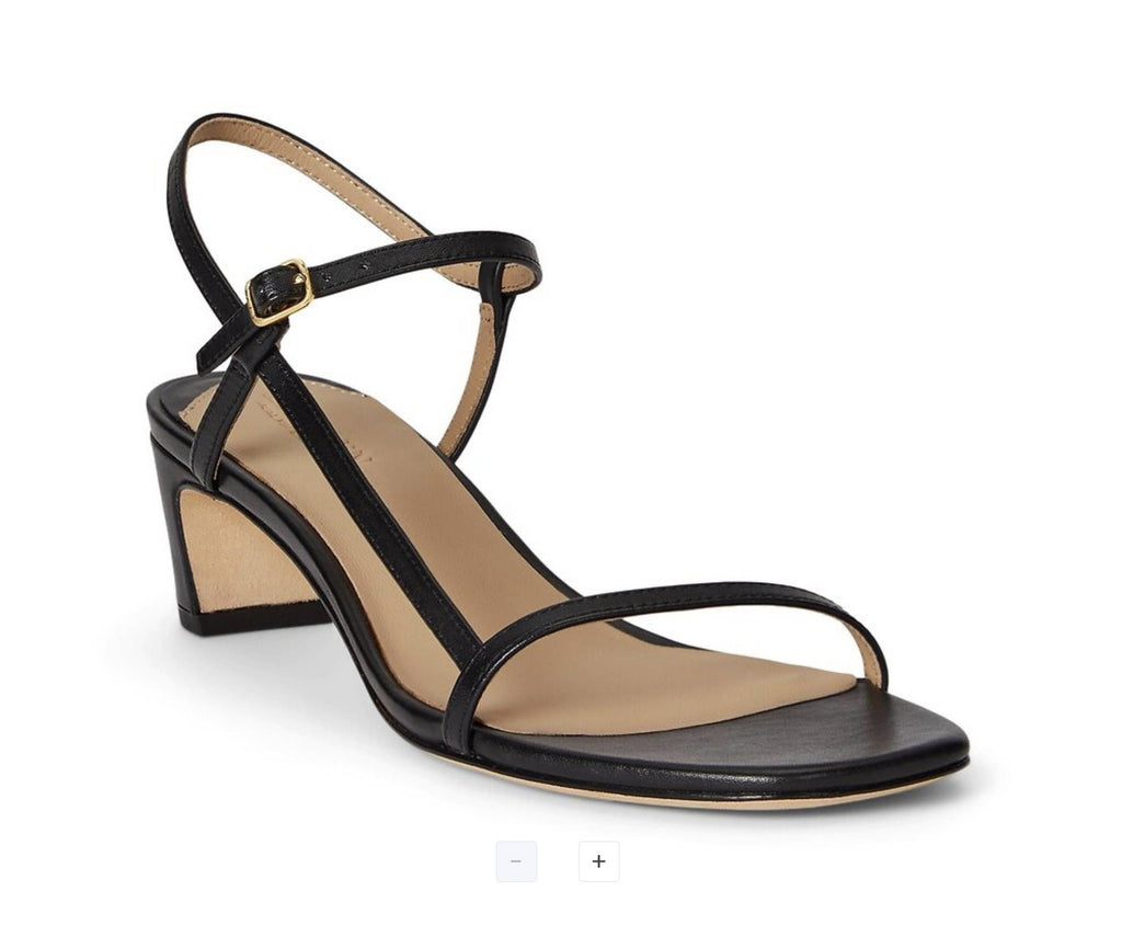 Sandalo Lauren Ralph Lauren Lainee TC 45 in pelle nero DS26RL10 802P00097001
