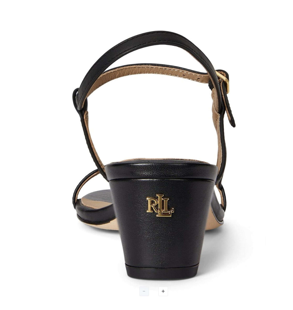 Sandalo Lauren Ralph Lauren Lainee TC 45 in pelle nero DS26RL10 802P00097001