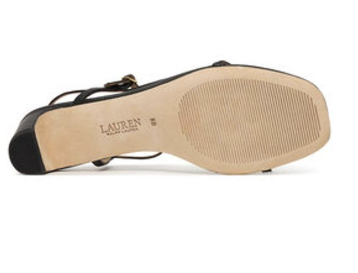 Sandalo Lauren Ralph Lauren Lainee TC 45 in pelle nero DS26RL10 802P00097001