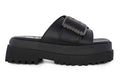 Slipper donna Buffalo Pluto Slide Buckle ecopelle vegan nero DS26BF01 BN1602333