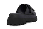 Slipper donna Buffalo Pluto Slide Buckle ecopelle vegan nero DS26BF01 BN1602333