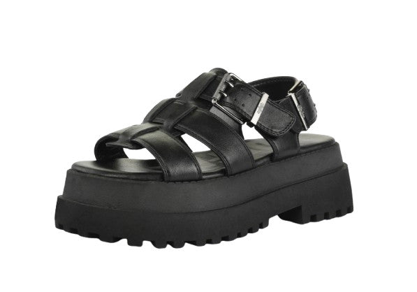 Sandalo donna Buffalo Pluto Fisher black DS26BF04 BN1602334