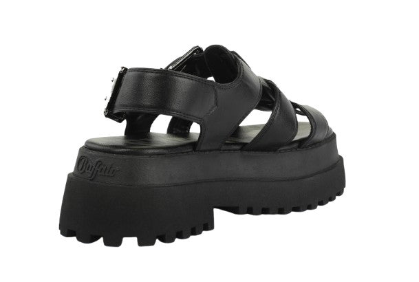 Sandalo donna Buffalo Pluto Fisher black DS26BF04 BN1602334
