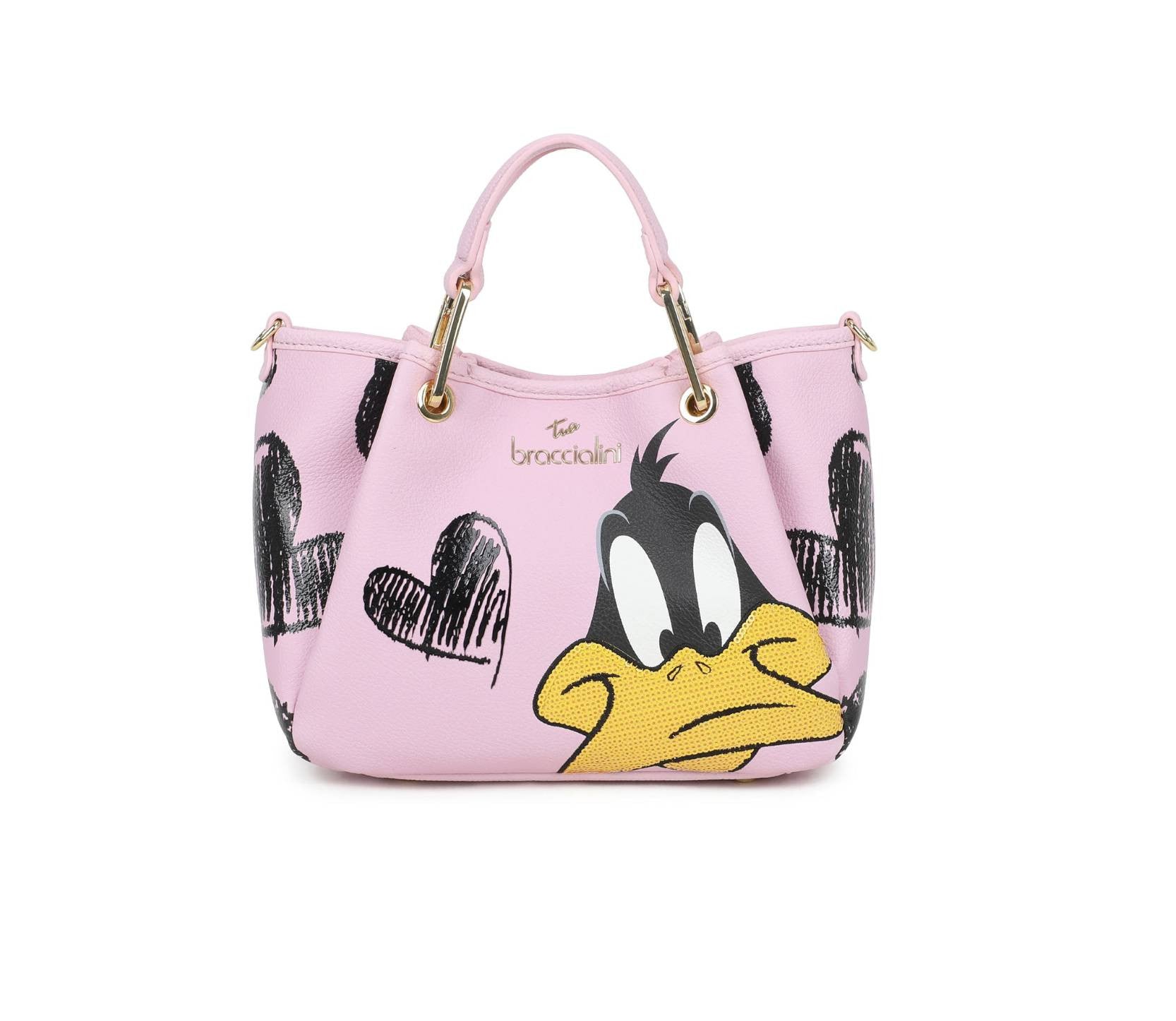Borsa a mano/tracolla Braccialini Amy Looney tunes rosa BS26BR12 LT266