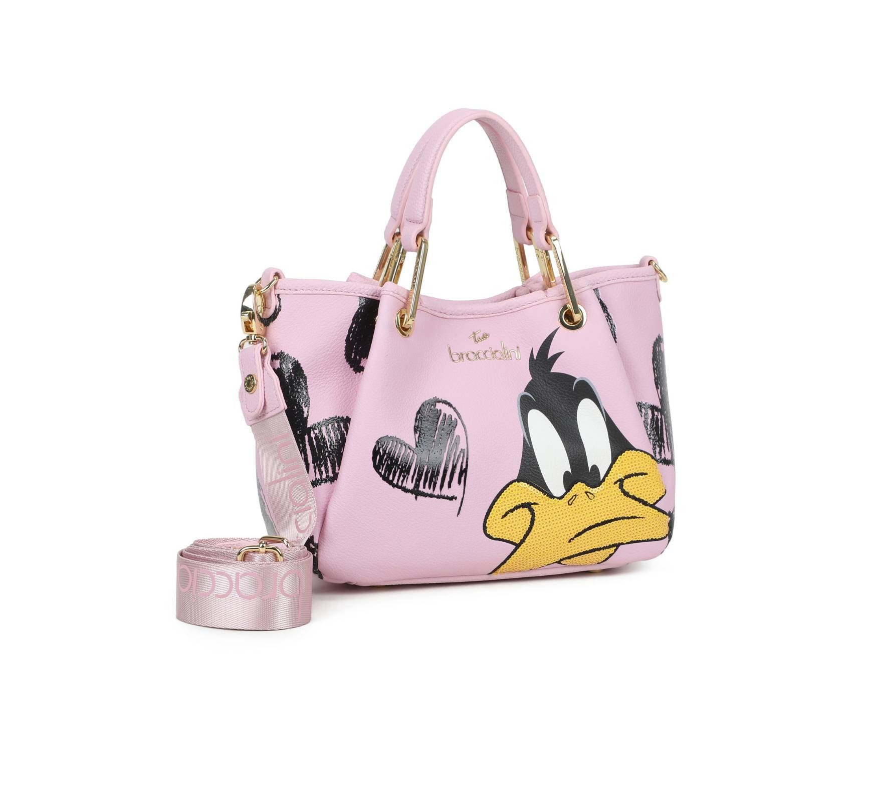 Borsa a mano/tracolla Braccialini Amy Looney tunes rosa BS26BR12 LT266