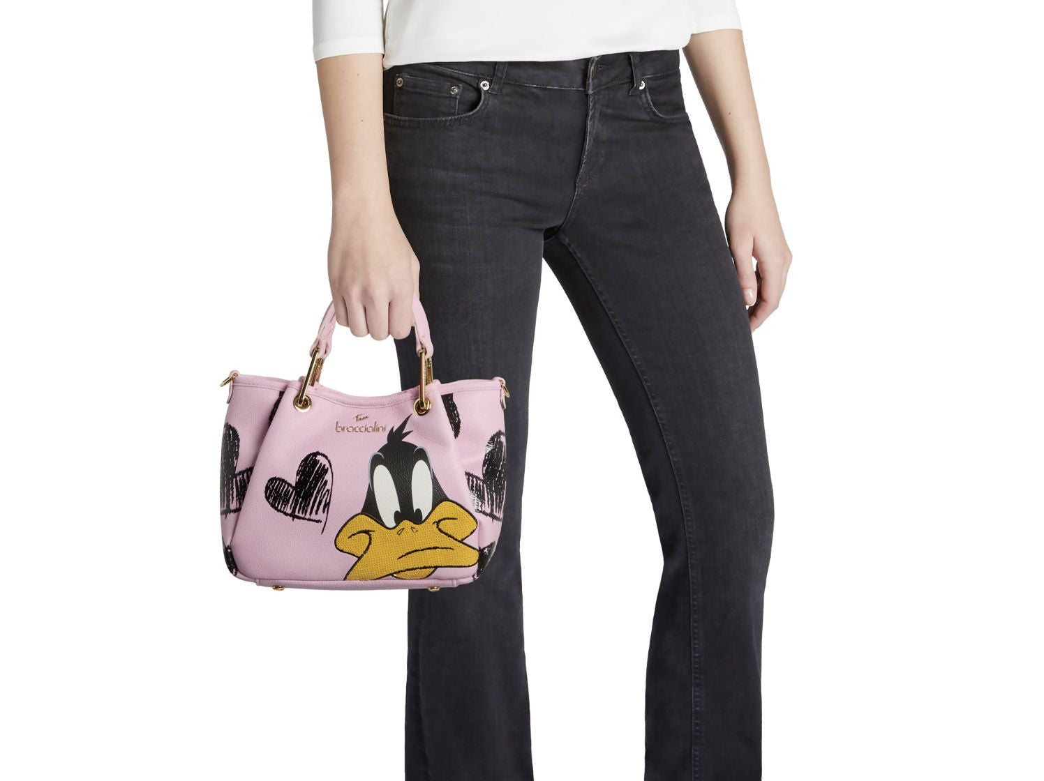 Borsa a mano/tracolla Braccialini Amy Looney tunes rosa BS26BR12 LT266