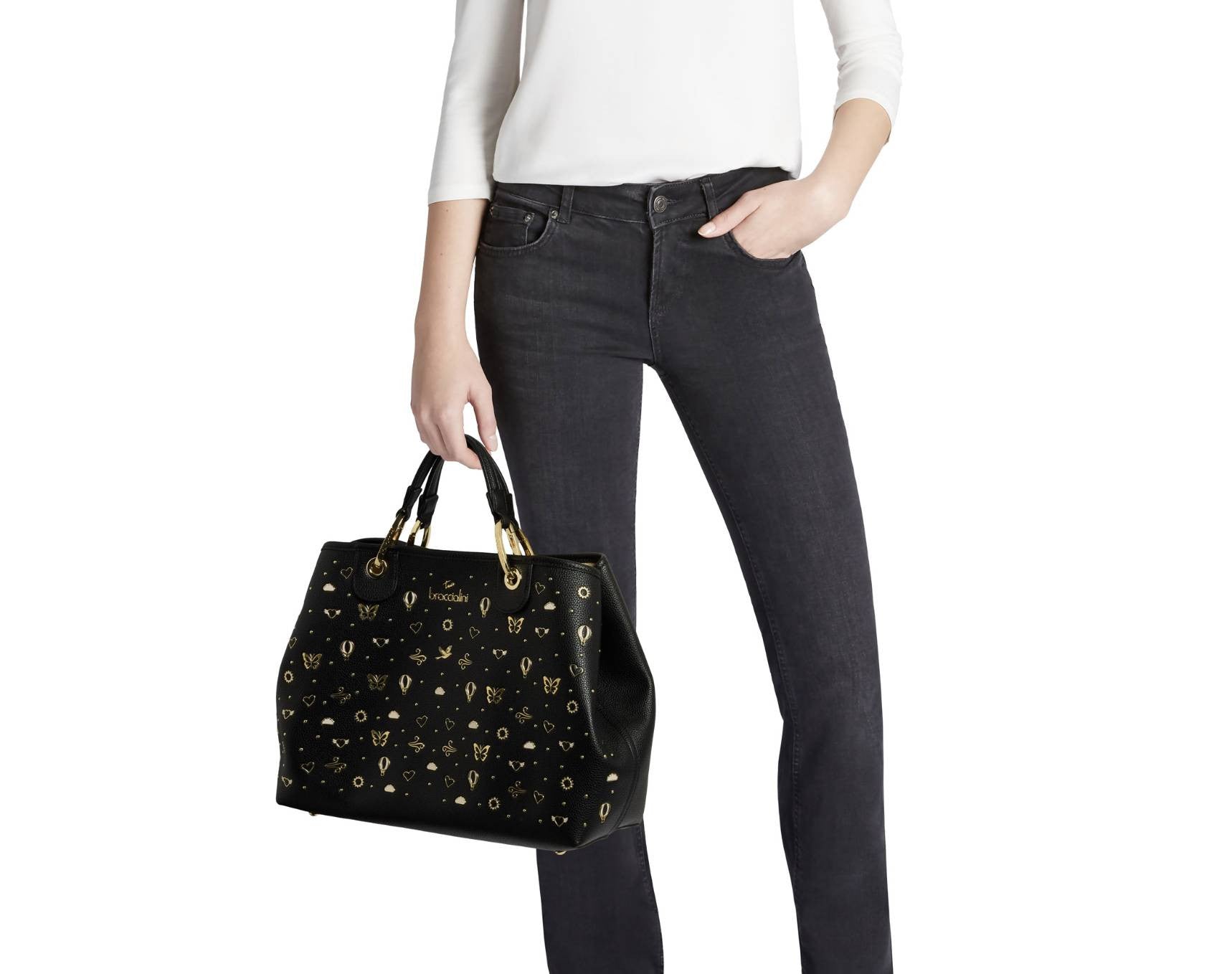 Borsa a mano/ tracolla Braccialini Beth strass nero BS26BR16 B18880