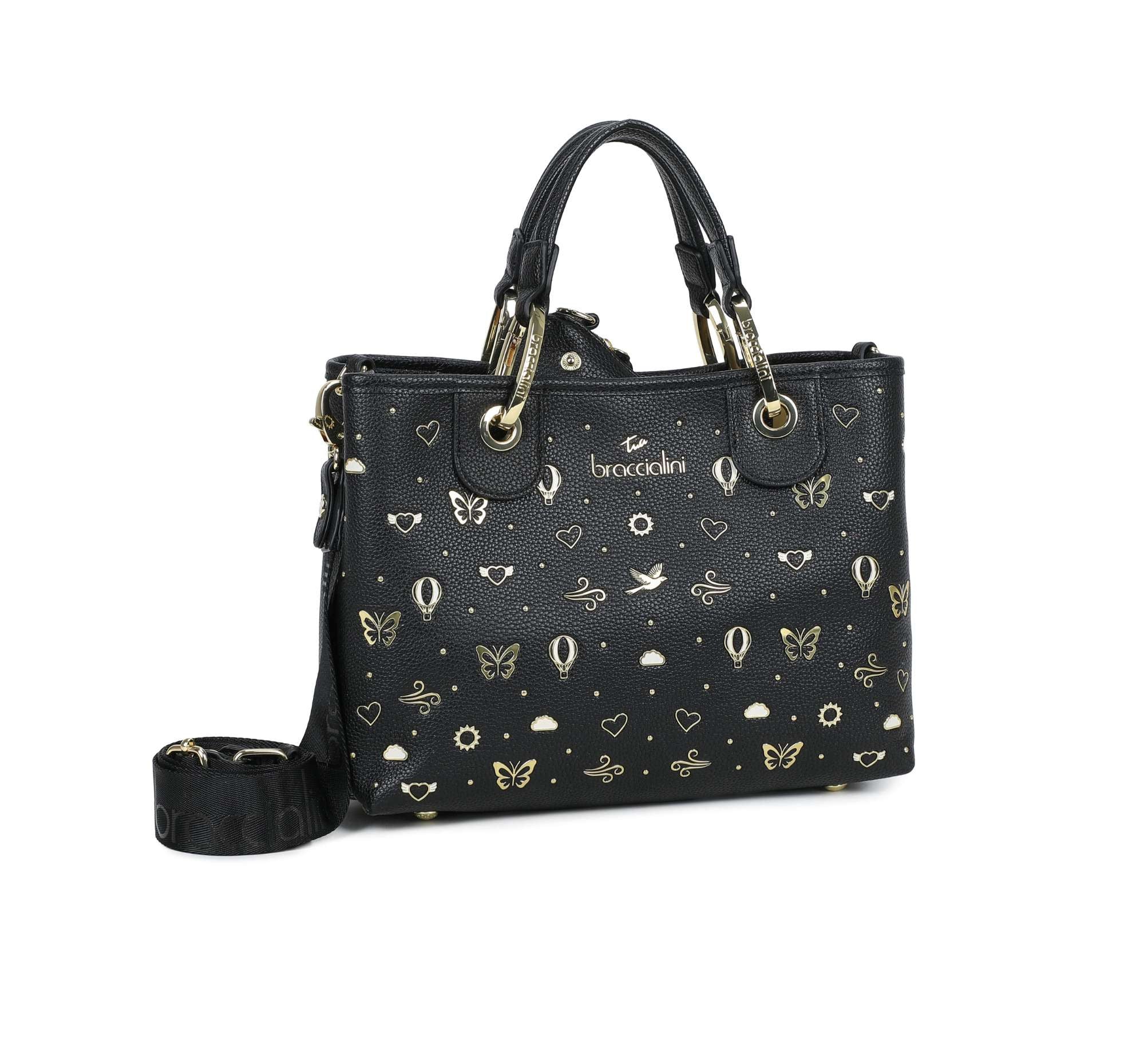 Borsa a mano/ tracolla Braccialini Beth strass nero BS26BR18 B18881