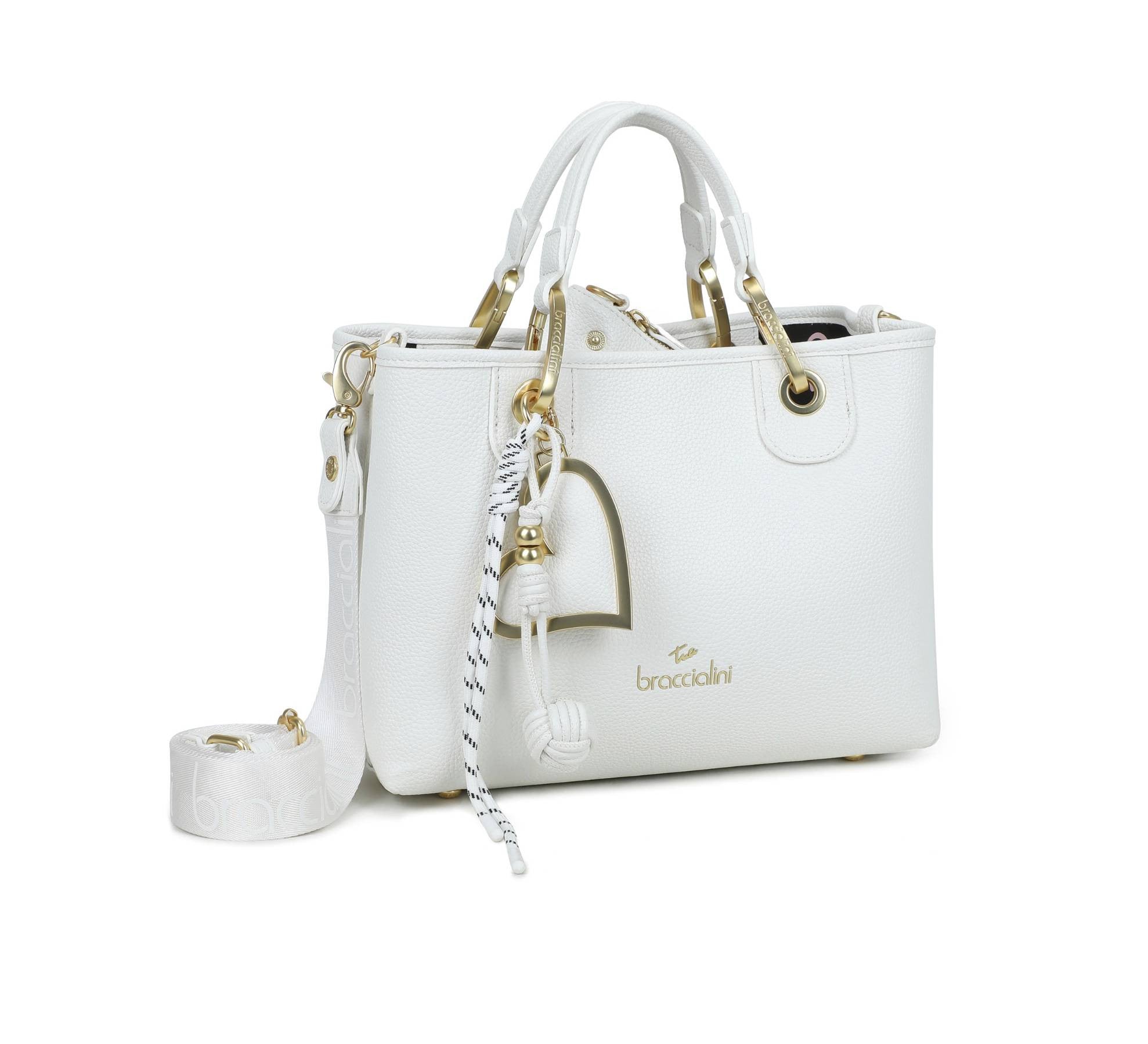 Borsa a mano/tracolla donna Braccialini Beth bianco BS26BR20 B18841
