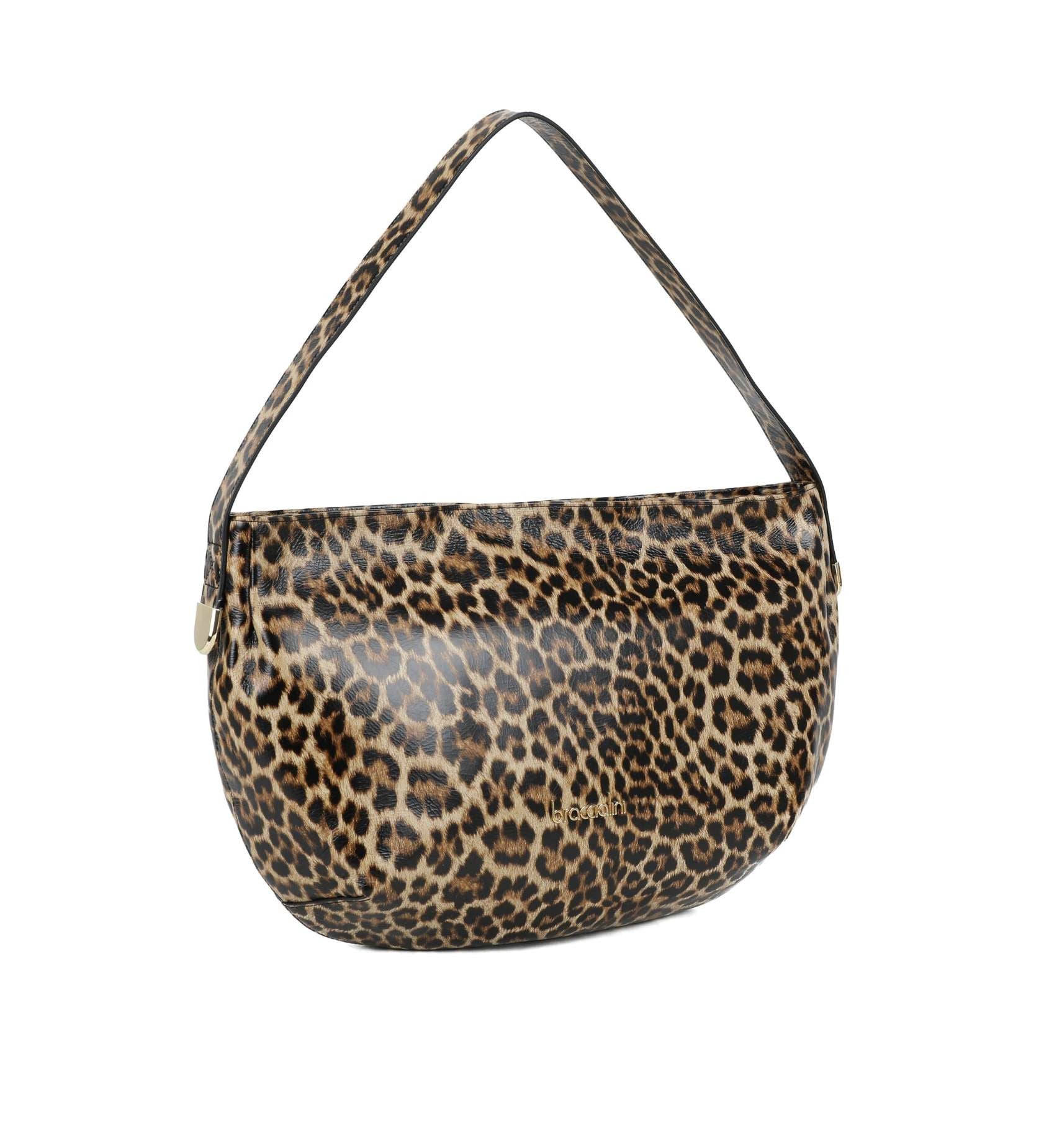 Borsa donna hobo Braccialini in pelle Ariel leopard BS26BR17 B19032