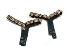 Braccialetti per stivali texani L.A. Water con strass trasparenti D21LA07