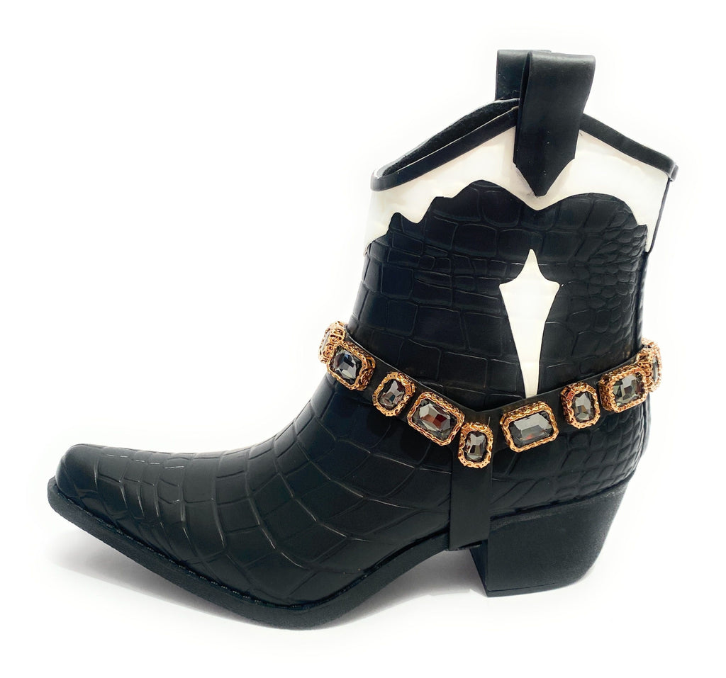 Braccialetti per stivali texani L.A. Water con strass trasparenti D21LA07