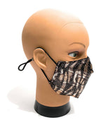 Mascherina facciale lavabile  Elite Paillettes Camu gold protettiva individuale antigoccia ELI61