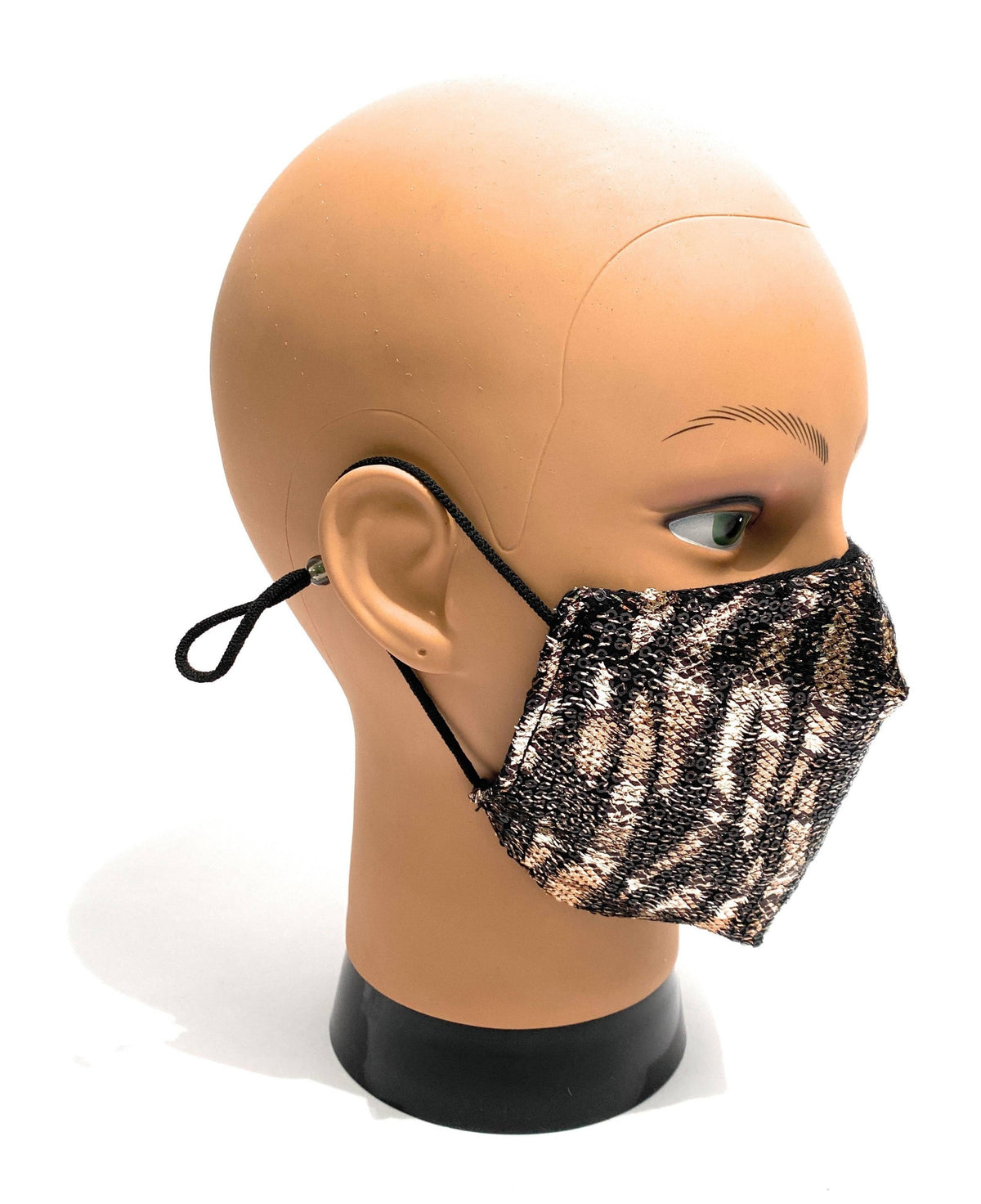 Mascherina facciale lavabile  Elite Paillettes Camu gold protettiva individuale antigoccia ELI61