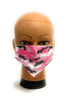 Mascherina facciale lavabile  Elite camu pink protettiva individuale antigoccia ELI49
