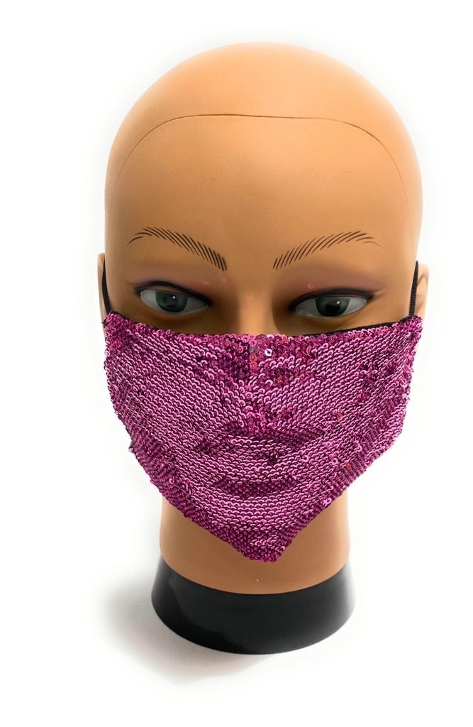 Mascherina facciale lavabile  Elite Lurex pink  protettiva individuale antigoccia ELI52