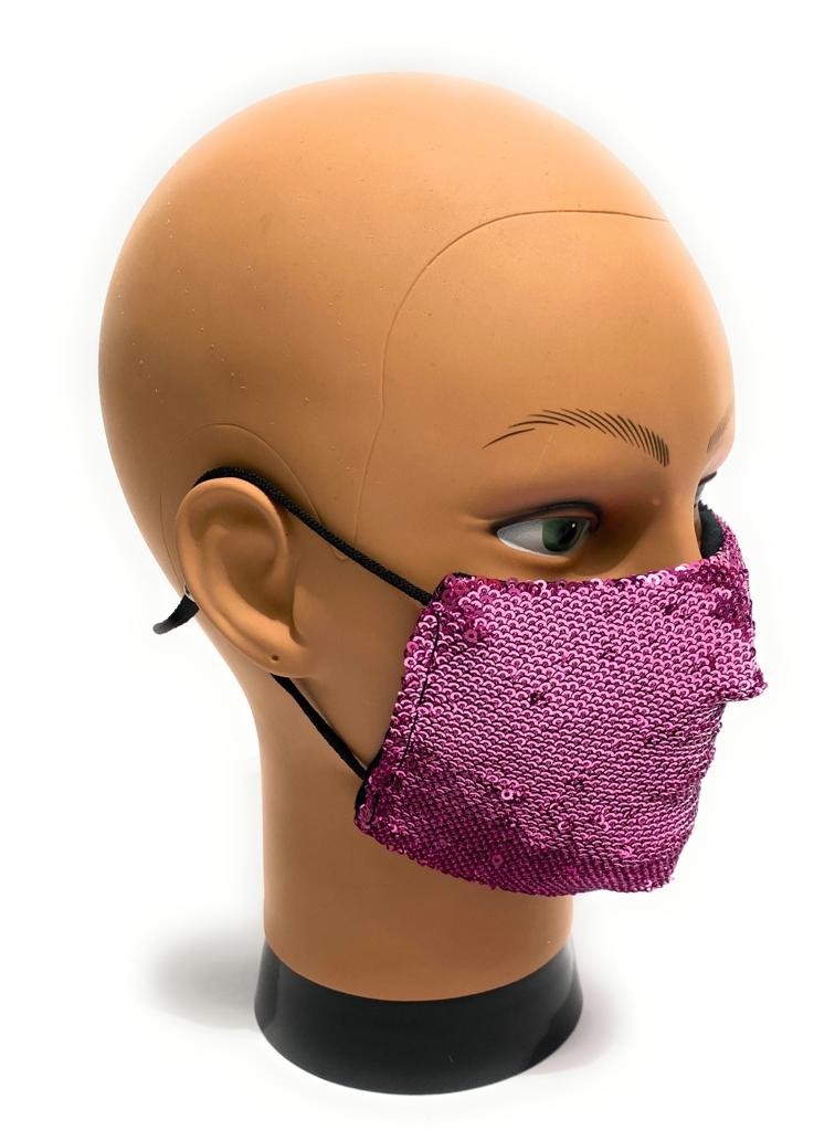 Mascherina facciale lavabile  Elite Lurex pink  protettiva individuale antigoccia ELI52