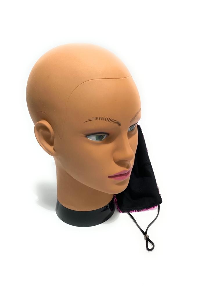 Mascherina facciale lavabile  Elite Lurex pink  protettiva individuale antigoccia ELI52