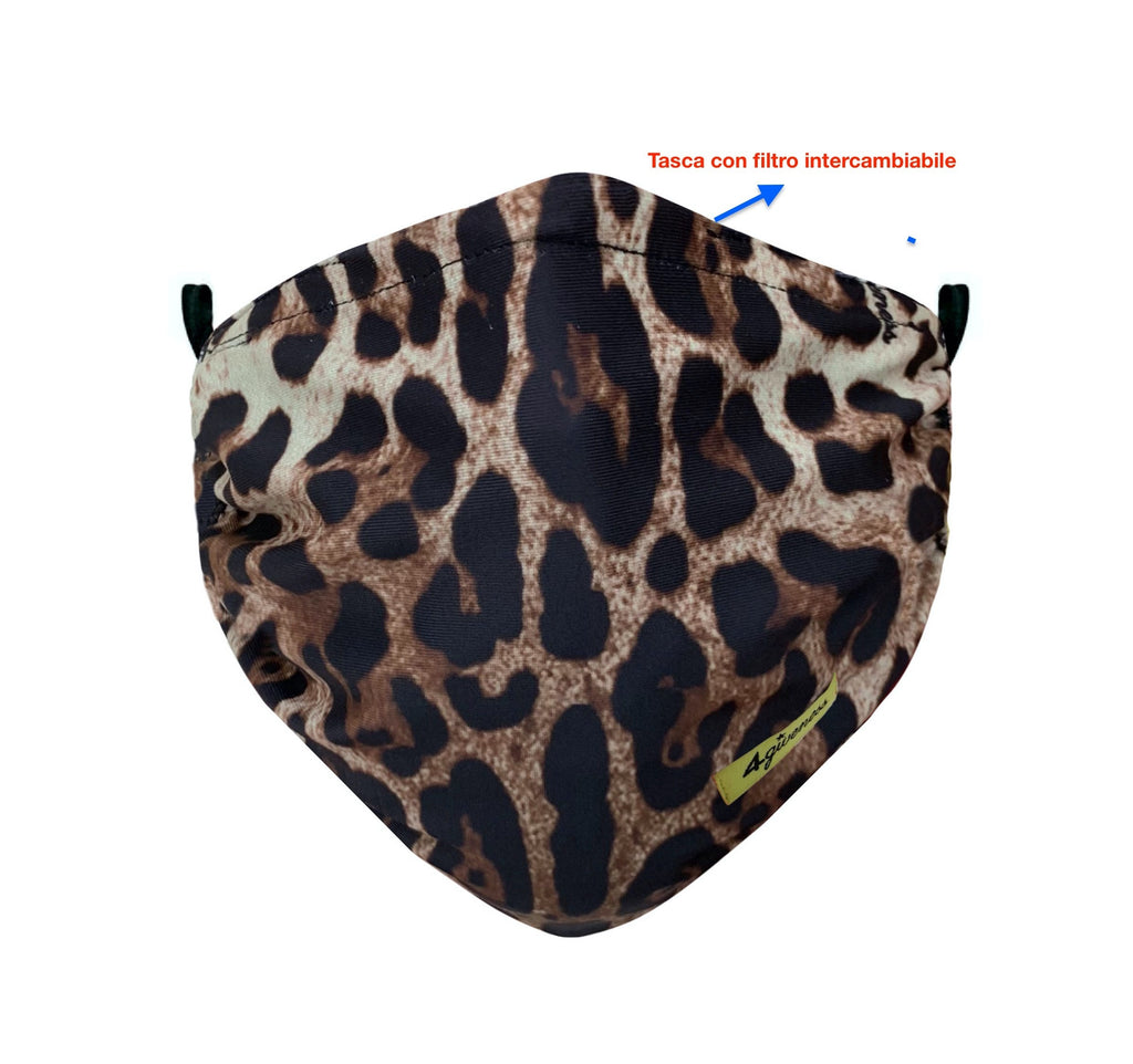 Mascherina facciale  e lavabile scarf face Elite  Maculata con filtro