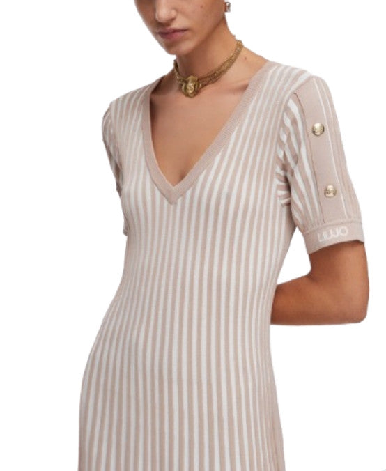 Abito donna Liu Jo light almond/ white ES26LJ09 TA6062 MS55N C3889