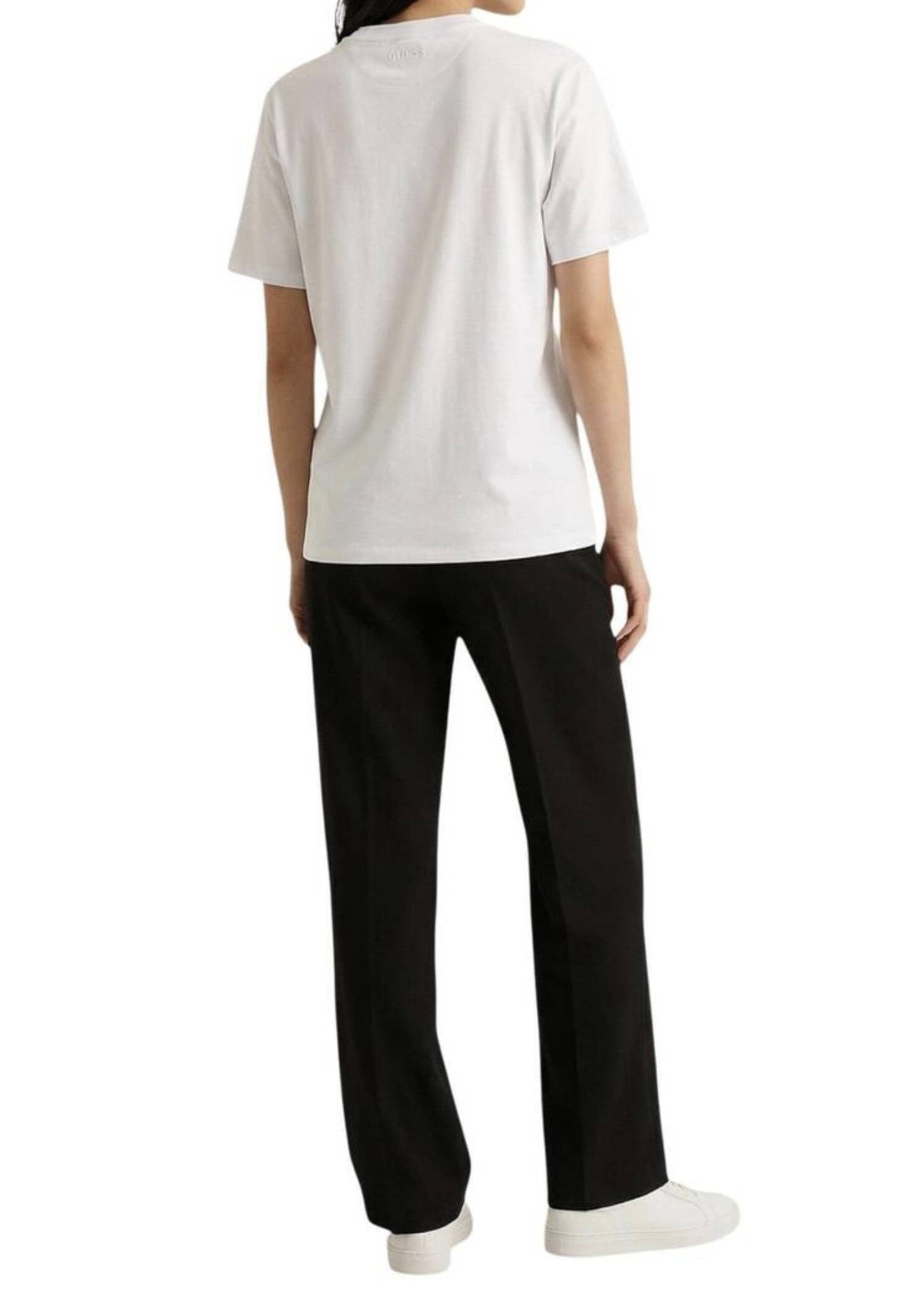 T-shirt donna Guess Maxi G studs tee con strass logo white ES26GU33 W6GI39K3478 G011