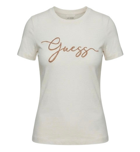 T-shirt donna Guess Circe dove white ES26GU51 V6GI01K2962 G1O6