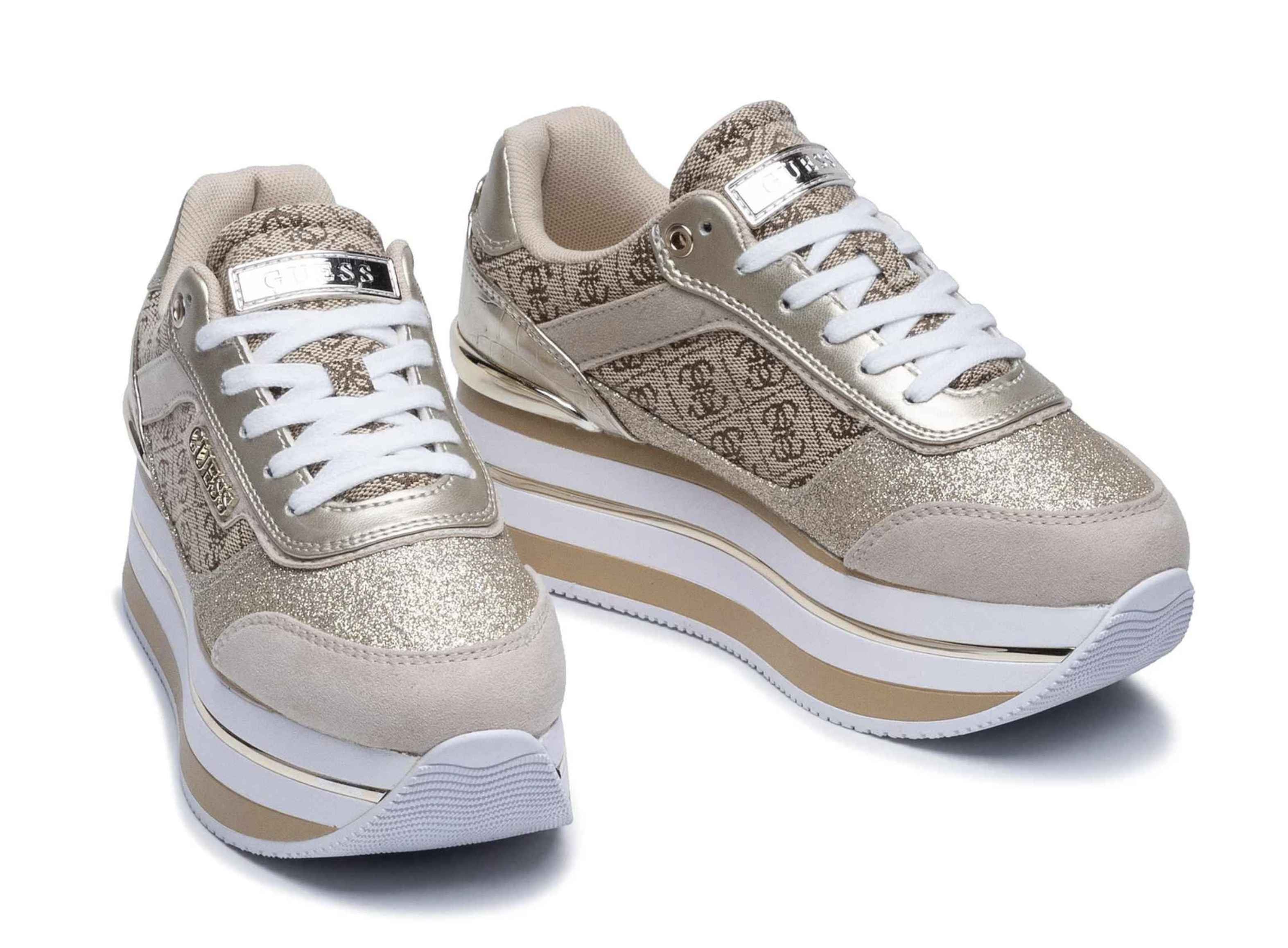 Scarpe donna sneaker Guess Hansin2 active lady beige/ brown DS26GU43 FL5HNSFAL12