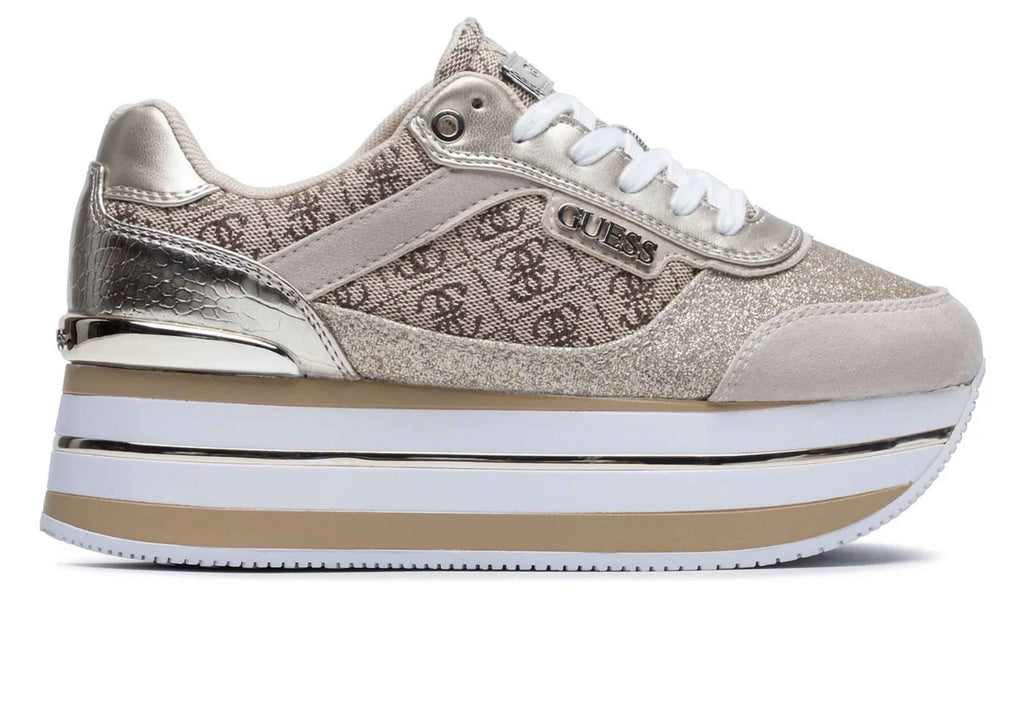 Scarpe donna sneaker Guess Hansin2 active lady beige/ brown DS26GU43 FL5HNSFAL12