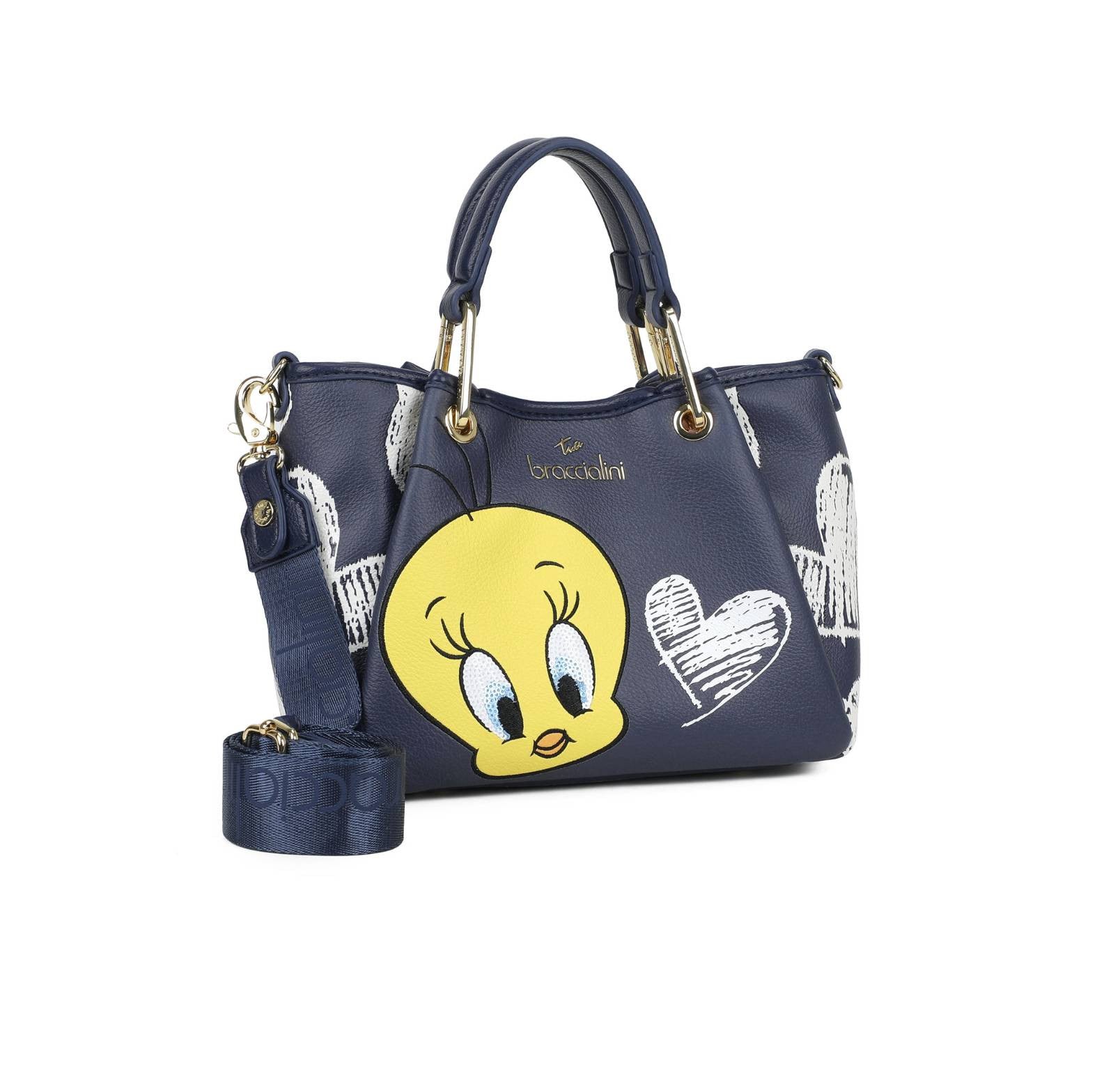 Borsa a mano/tracolla Braccialini Amy Looney tunes blu BS26BR27 LT265