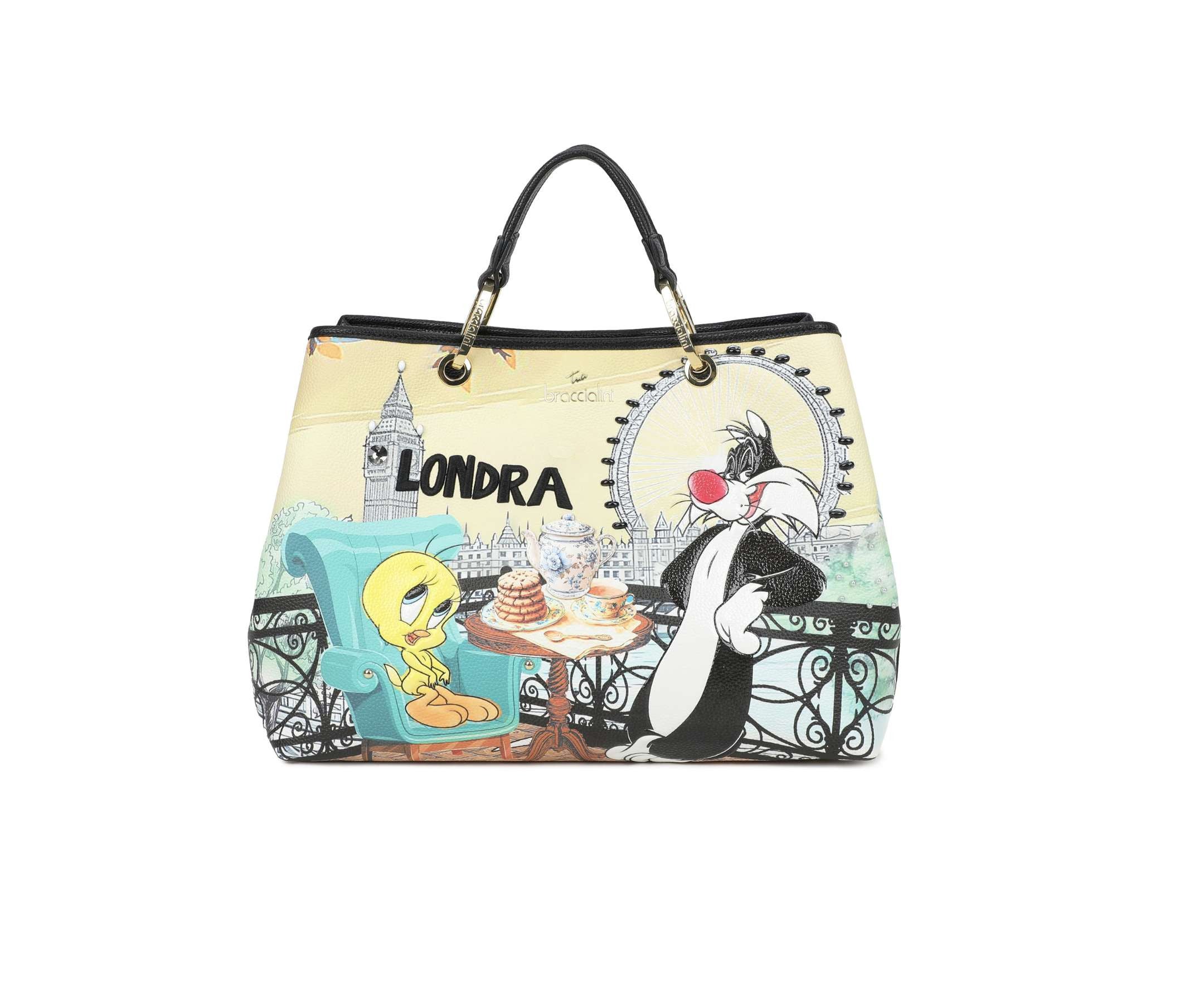 Borsa a mano/tracolla Braccialini Cartoline Looney tunes BS26BR29 LT252